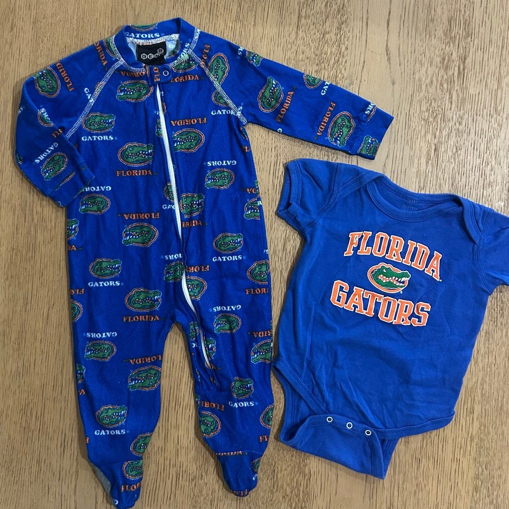 University of Florida Gator Baby 6 Month Bundle Zippy & Bodysuit Gender Neutral